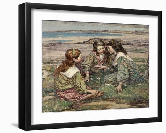 Playmates, 1908-Edward Atkinson Hornel-Framed Giclee Print