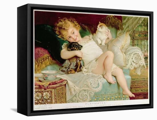 Playmates, from the Pears Annual, 1903-Emile Munier-Framed Stretched Canvas