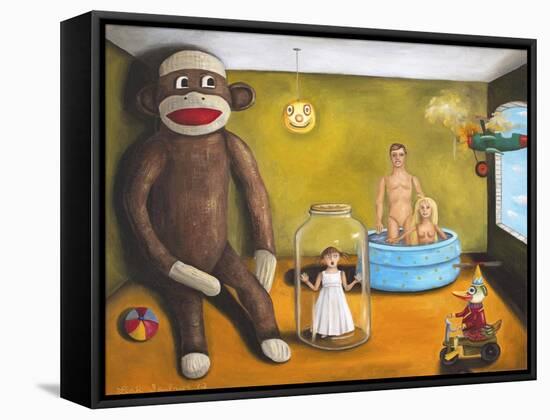 Playroom Nightmare 2-Leah Saulnier-Framed Stretched Canvas