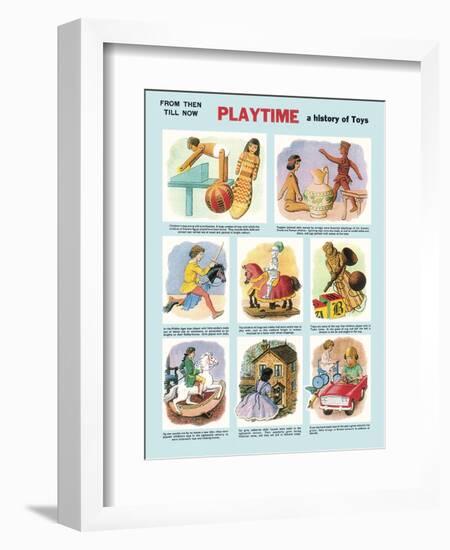 Playtime, a History of Toys-Ronald Lampitt-Framed Giclee Print