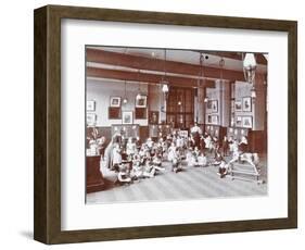 Playtime, John Ruskin School, Southwark, London, 1908-null-Framed Photographic Print