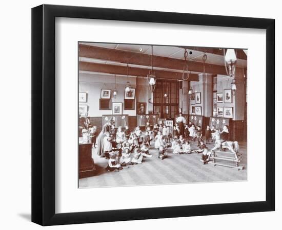 Playtime, John Ruskin School, Southwark, London, 1908-null-Framed Photographic Print