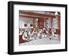 Playtime, John Ruskin School, Southwark, London, 1908-null-Framed Photographic Print