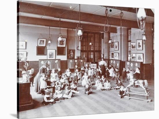 Playtime, John Ruskin School, Southwark, London, 1908-null-Stretched Canvas