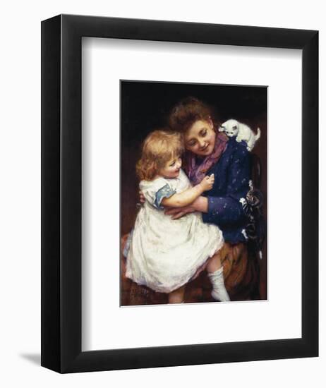 Playtime with Kittens-Arthur Elsley-Framed Premium Giclee Print