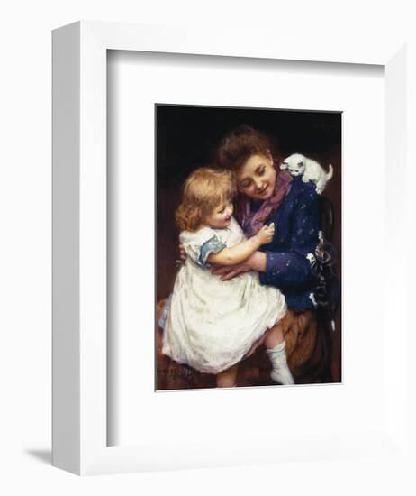 Playtime with Kittens-Arthur Elsley-Framed Premium Giclee Print