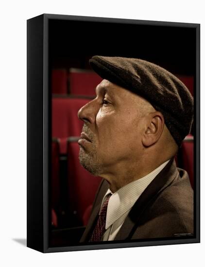 Playwright August Wilson, Photographed at the Yale Repertory Theater in New Haven, Conn-Ted Thai-Framed Stretched Canvas