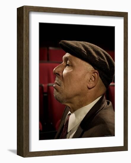 Playwright August Wilson, Photographed at the Yale Repertory Theater in New Haven, Conn-Ted Thai-Framed Premium Photographic Print