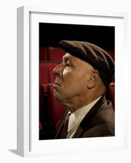 Playwright August Wilson, Photographed at the Yale Repertory Theater in New Haven, Conn-Ted Thai-Framed Premium Photographic Print