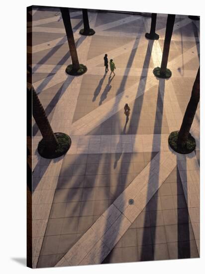 Plaza, 5th Street, Downtown La, USA-Walter Bibikow-Stretched Canvas