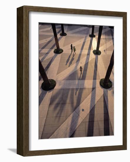 Plaza, 5th Street, Downtown La, USA-Walter Bibikow-Framed Photographic Print