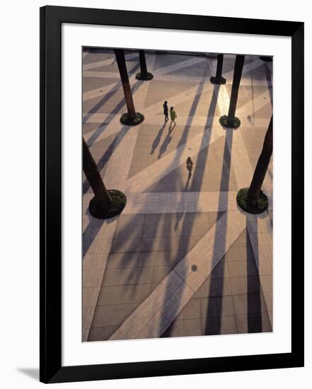 Plaza, 5th Street, Downtown La, USA-Walter Bibikow-Framed Photographic Print