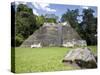 Plaza a Temple, Mayan Ruins, Caracol, Belize, Central America-Jane Sweeney-Stretched Canvas