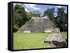 Plaza a Temple, Mayan Ruins, Caracol, Belize, Central America-Jane Sweeney-Framed Stretched Canvas
