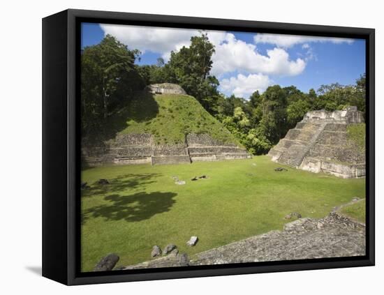 Plaza a Temple, Mayan Ruins, Caracol, Belize, Central America-Jane Sweeney-Framed Stretched Canvas