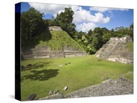 Plaza a Temple, Mayan Ruins, Caracol, Belize, Central America-Jane Sweeney-Stretched Canvas