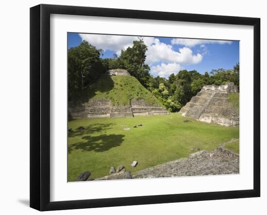 Plaza a Temple, Mayan Ruins, Caracol, Belize, Central America-Jane Sweeney-Framed Premium Photographic Print