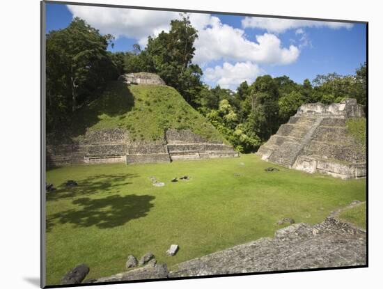 Plaza a Temple, Mayan Ruins, Caracol, Belize, Central America-Jane Sweeney-Mounted Photographic Print