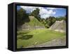 Plaza a Temple, Mayan Ruins, Caracol, Belize, Central America-Jane Sweeney-Framed Stretched Canvas