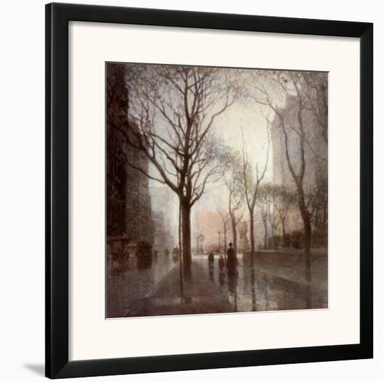 Plaza After the Rain-Paul Cornoyer-Framed Art Print