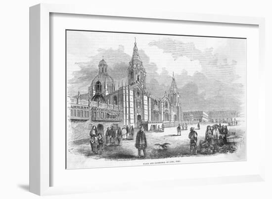 Plaza and Cathedral of Lima, Peru-null-Framed Giclee Print