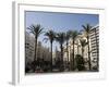 Plaza Ayuntamiento, Palm Trees, Buildings, Valencia, Mediterranean, Costa Del Azahar, Spain, Europe-Martin Child-Framed Photographic Print