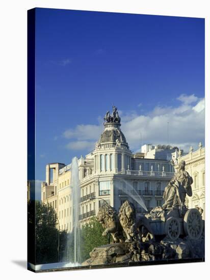 Plaza Cibeles, Madrid, Spain-Peter Adams-Stretched Canvas