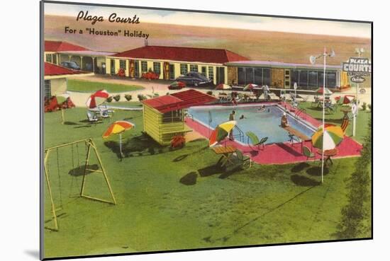 Plaza Courts Motel, Houston, Texas-null-Mounted Art Print