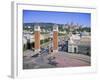 Plaza d'Espanya, Fountains in Front of the National Museum of Art, Barcelona, Catalunya, Spain-Gavin Hellier-Framed Photographic Print