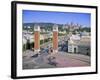 Plaza d'Espanya, Fountains in Front of the National Museum of Art, Barcelona, Catalunya, Spain-Gavin Hellier-Framed Photographic Print