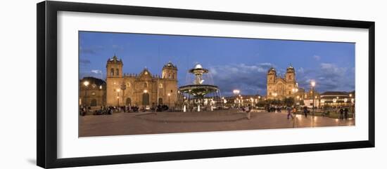 Plaza de Armas at Dusk, Cuzco, Peru-Michele Falzone-Framed Photographic Print