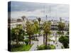 Plaza de Armas, elevated view, Arequipa, Peru, South America-Karol Kozlowski-Stretched Canvas