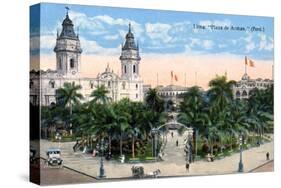 Plaza De Armas, Lima, Peru, Early 20th Century-null-Stretched Canvas
