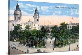 Plaza De Armas, Lima, Peru, Early 20th Century-null-Stretched Canvas