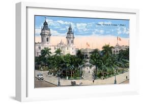 Plaza De Armas, Lima, Peru, Early 20th Century-null-Framed Giclee Print