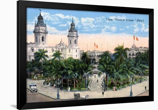 Plaza De Armas, Lima, Peru, Early 20th Century-null-Framed Giclee Print