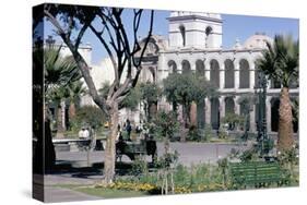Plaza De Armas, Main Square, Arequipa, Unesco World Heritage Site, Peru, South America-Walter Rawlings-Stretched Canvas