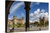 Plaza De Armas with the Cathedral and Iglesia De La Compania De Jesus Church, Cuzco, Peru-Yadid Levy-Stretched Canvas