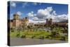 Plaza De Armas with the Cathedral and Iglesia De La Compania De Jesus Church, Cuzco, Peru-Yadid Levy-Stretched Canvas