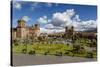 Plaza De Armas with the Cathedral and Iglesia De La Compania De Jesus Church, Cuzco, Peru-Yadid Levy-Stretched Canvas