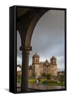 Plaza De Armas with the Cathedral, Cuzco, UNESCO World Heritage Site, Peru, South America-Yadid Levy-Framed Stretched Canvas