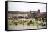 Plaza De Armas with the Cathedral, Cuzco, UNESCO World Heritage Site, Peru, South America-Yadid Levy-Framed Stretched Canvas