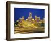 Plaza De Cibeles Illuminated at Night, Madrid, Spain, Europe-Marco Simoni-Framed Photographic Print