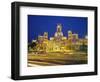 Plaza De Cibeles Illuminated at Night, Madrid, Spain, Europe-Marco Simoni-Framed Photographic Print