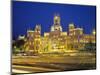 Plaza De Cibeles Illuminated at Night, Madrid, Spain, Europe-Marco Simoni-Mounted Photographic Print