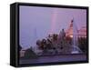 Plaza De Cibeles with Fuente De Cibele at Dusk, Madrid, Spain, Europe-Angelo Cavalli-Framed Stretched Canvas