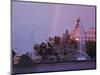 Plaza De Cibeles with Fuente De Cibele at Dusk, Madrid, Spain, Europe-Angelo Cavalli-Mounted Photographic Print