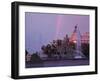 Plaza De Cibeles with Fuente De Cibele at Dusk, Madrid, Spain, Europe-Angelo Cavalli-Framed Photographic Print