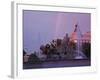 Plaza De Cibeles with Fuente De Cibele at Dusk, Madrid, Spain, Europe-Angelo Cavalli-Framed Photographic Print