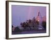 Plaza De Cibeles with Fuente De Cibele at Dusk, Madrid, Spain, Europe-Angelo Cavalli-Framed Photographic Print